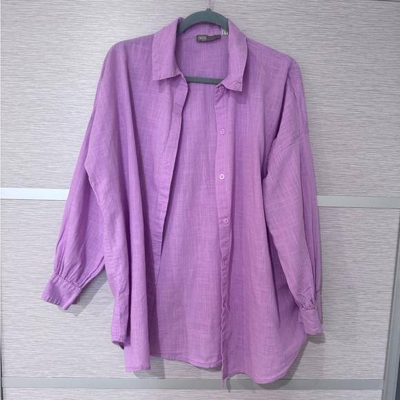 ASOS Purple Oversized Shirt In Size 4 - Picture 3 of 9
